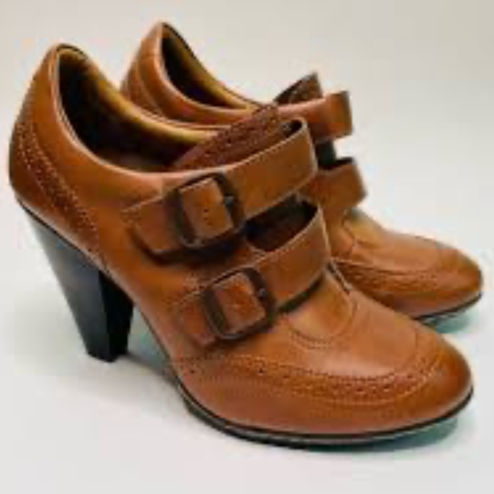 SOFFT Euro Soft Sadie’s buckle booties block heel brown size 9 vintage look - Picture 4 of 10